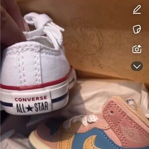 Converse All Star Kids Shoes - White and Multi-Color